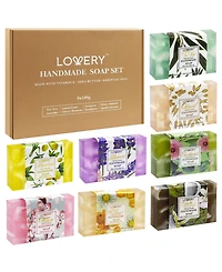 Lovery 8 Piece Handmade Soap Gift Set, Variety Pack Bath and Body Care Gift Set