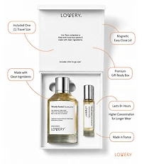 Lovery Woody Santal Perfume Set - 3.4fl oz Women Fragrance Gift Set with 10ml Travel Size Mini Perfume