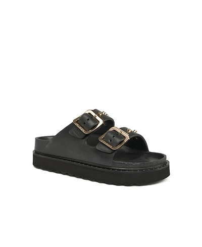 JSlides Women's Makri Buckle Slide Sandal