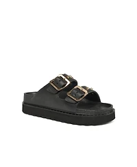 JSlides Women's Makri Buckle Slide Sandal