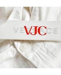 Pre-Owned Versace Women's Cotton Straight Trousers