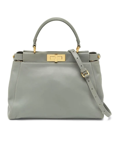 Pre-Owned Fendi Women's Peekaboo Medium Leather Top Handle Satchel