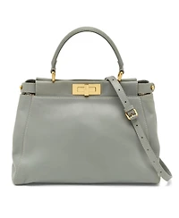 Pre-Owned Fendi Women's Peekaboo Medium Leather Top Handle Satchel