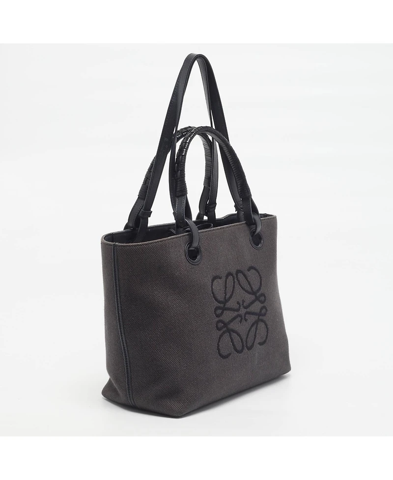 Pre-Owned Loewe Women's Anagram Canvas and Leather Tote Bag