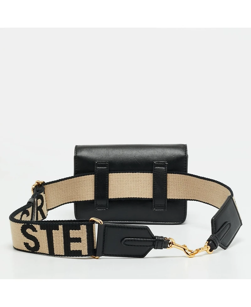 Pre-Owned Stella Mccartney Women's Logo Convertible Faux Leather Belt Bag