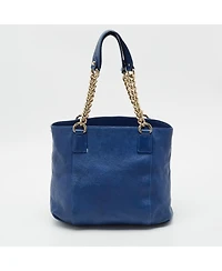 Pre-Owned Versace Women's Leather La Medusa Perforated Chain Tote Bag
