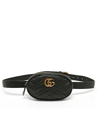 Pre-Owned Gucci Women's Gg Marmont Matelasse Leather Belt Bag