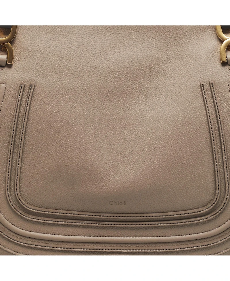 Pre-Owned Chloe Women's Marcie Double Carry Large Leather Shoulder Bag