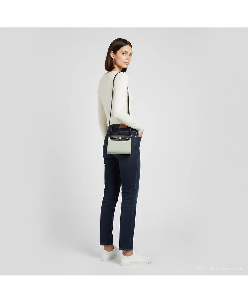 Pre-Owned HERMES Women's Toile And Vache Hunter Shoulder Bag