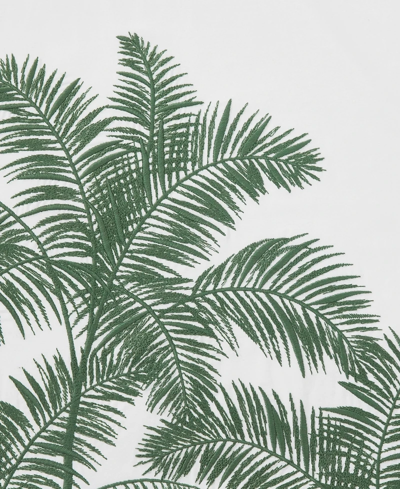 Tommy Bahama Home Shaded Palms Durable Cotton Canvas Zipper Closure Decorative Pillow, 20" x 20"
