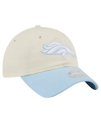 New Era Women's Cream/Coastal Blue Denver Broncos 9TWENTY Adjustable Hat