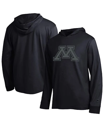Champion Men's Black Minnesota Golden Gophers Tonal All-Star Long Sleeve Hooded Sweatshirt