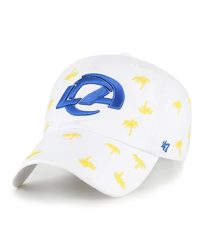 '47 Brand Men's and Women's White Los Angeles Rams Confetti Clean Up Adjustable Hat