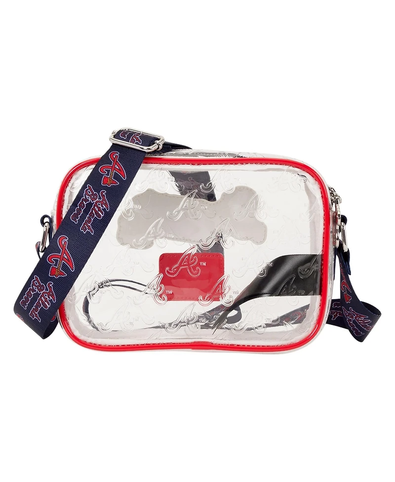 Loungefly Atlanta Braves Clear All Over Logo Crossbody Bag