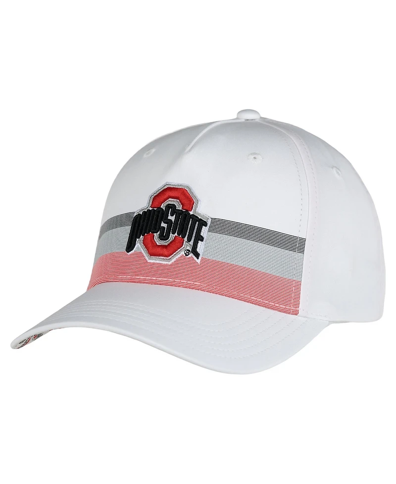 Ahead Men's and Women's White Ohio State Buckeyes The Sideline Adjustable Hat