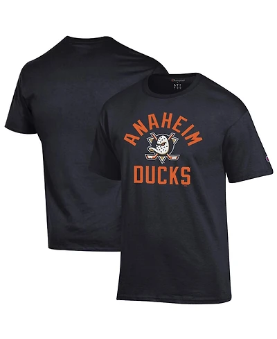 Champion Men's Black Anaheim Ducks Primary Logo Jersey T-Shirt