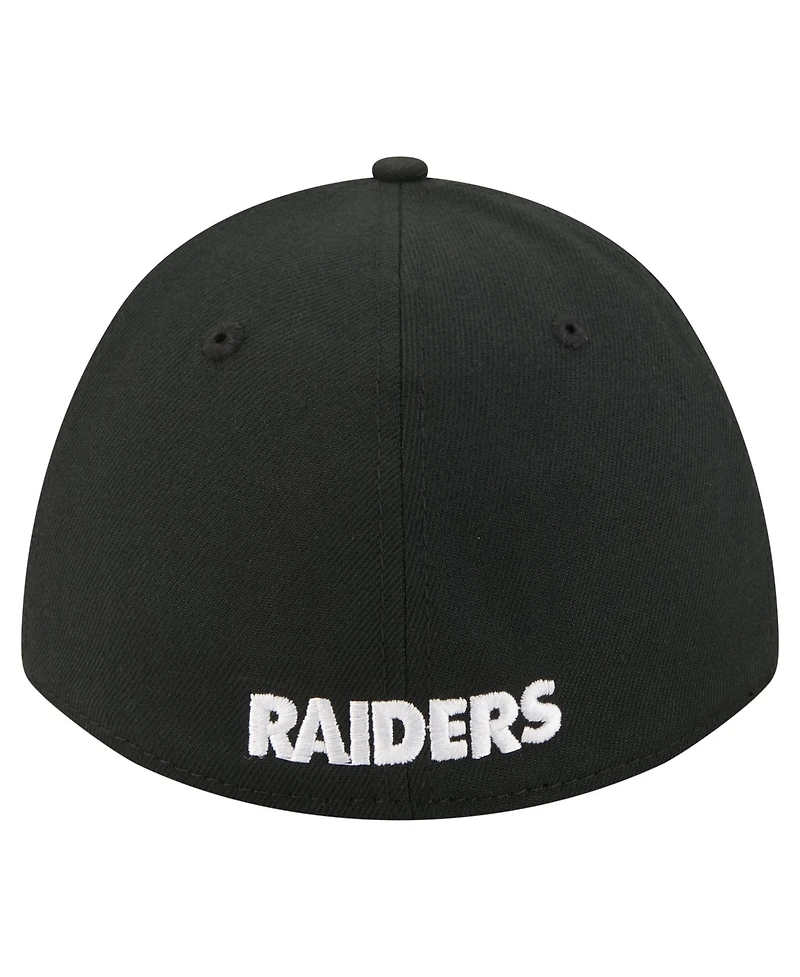 New Era Men's Black Las Vegas Raiders 39THIRTY M-Crown A-Frame Stretch Hat
