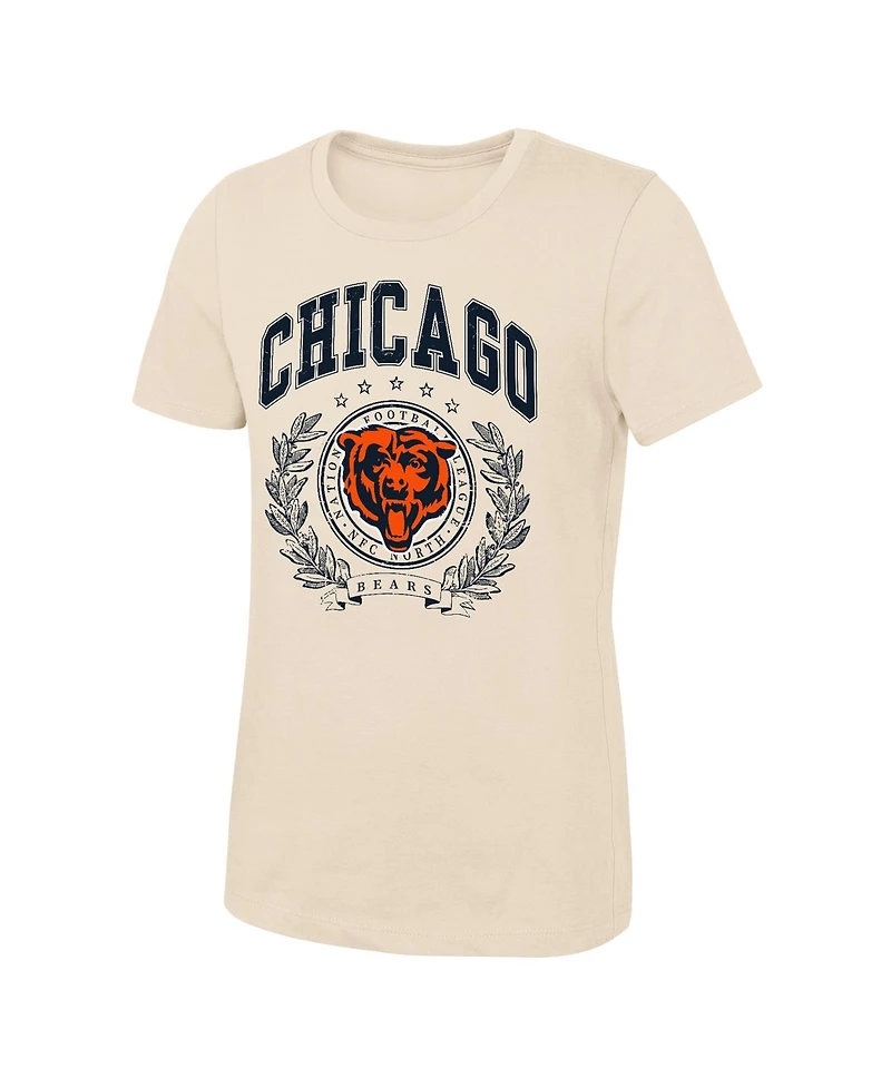 Outerstuff Girls' 4-16 Chicago Bears Undefeated Screen-Print Graphic Crewneck T-Shirt