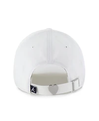 '47 Brand Women's White Atlanta Braves Trendy Script Clean Up Adjustable Hat