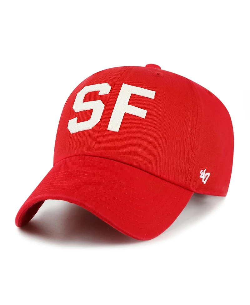 '47 Brand Women's Scarlet San Francisco 49ers Finely Clean Up Adjustable Hat