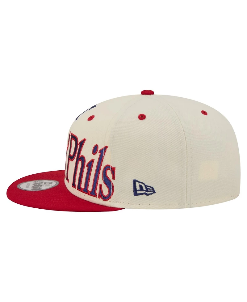 New Era Men's Philadelphia Phillies Oversized Slogan 9FIFTY Snapback Baseball Cap