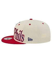 New Era Men's Philadelphia Phillies Oversized Slogan 9FIFTY Snapback Baseball Cap
