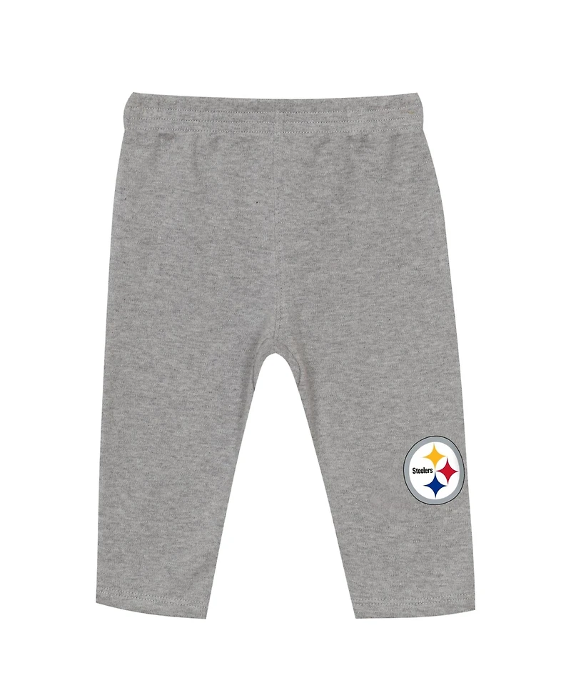 Outerstuff Baby Boys' and Girls' Pittsburgh Steelers Jersey Screen-Printed Bodysuit Pants Set