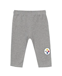 Outerstuff Baby Boys' and Girls' Pittsburgh Steelers Jersey Screen-Printed Bodysuit Pants Set