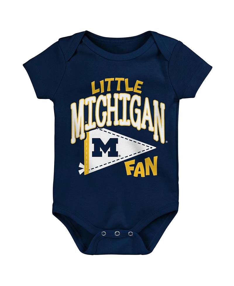 Outerstuff Baby Boys' and Girls' Michigan Wolverines Little Banner Short Sleeve Bodysuit