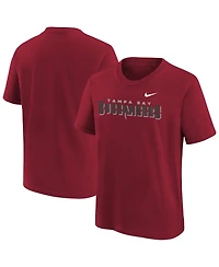 Nike Boys' 4-20 Tampa Bay Buccaneers Wordmark Crewneck T-Shirt