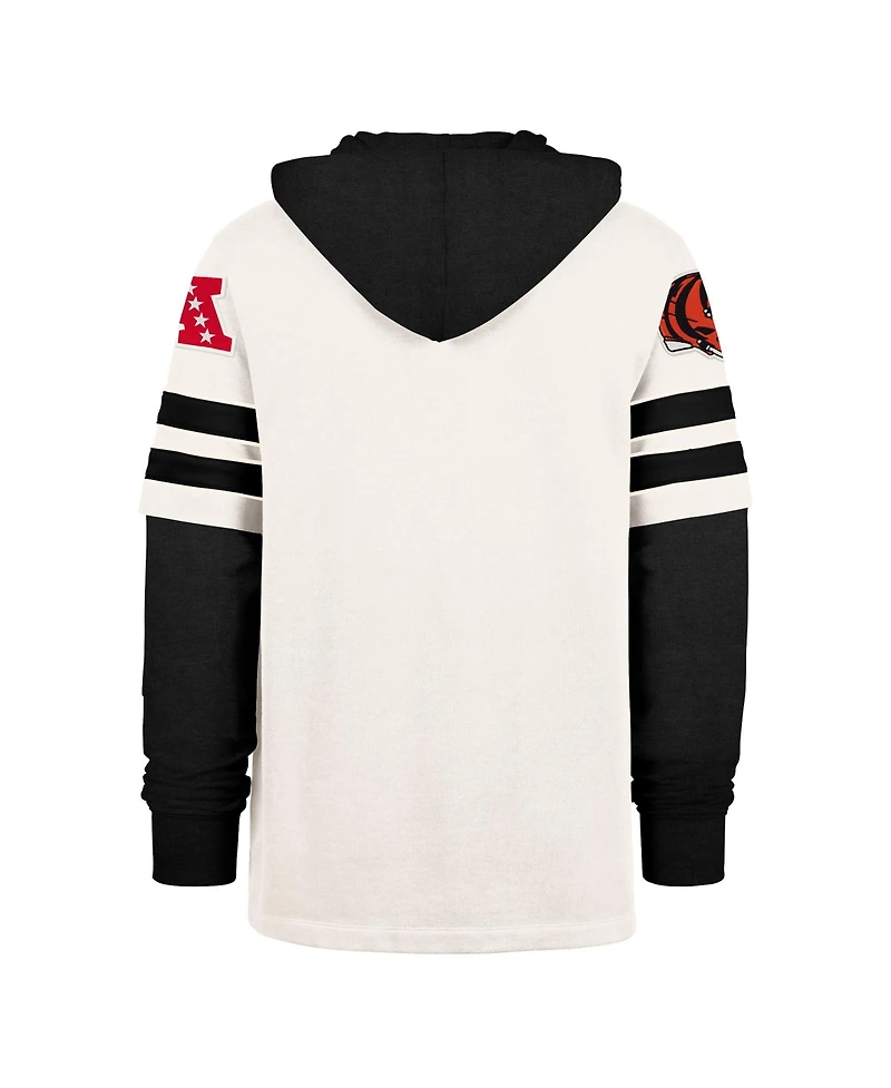 '47 Brand Men's Cincinnati Bengals Split Zone Cornerback Duo Lacer Fleece-Lined Hoodie