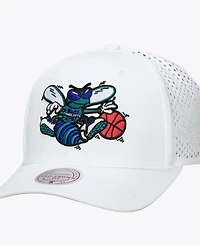 Mitchell & Ness Men's White Charlotte Hornets Perfect Lightweight Pro Crown Adjustable Hat
