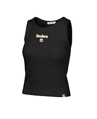 '47 Brand Women's Pittsburgh Steelers Cropped Ribbed Tank Top