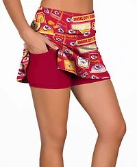 Concepts Sport Women's Red Kansas City Chiefs Grady Sleep Skort