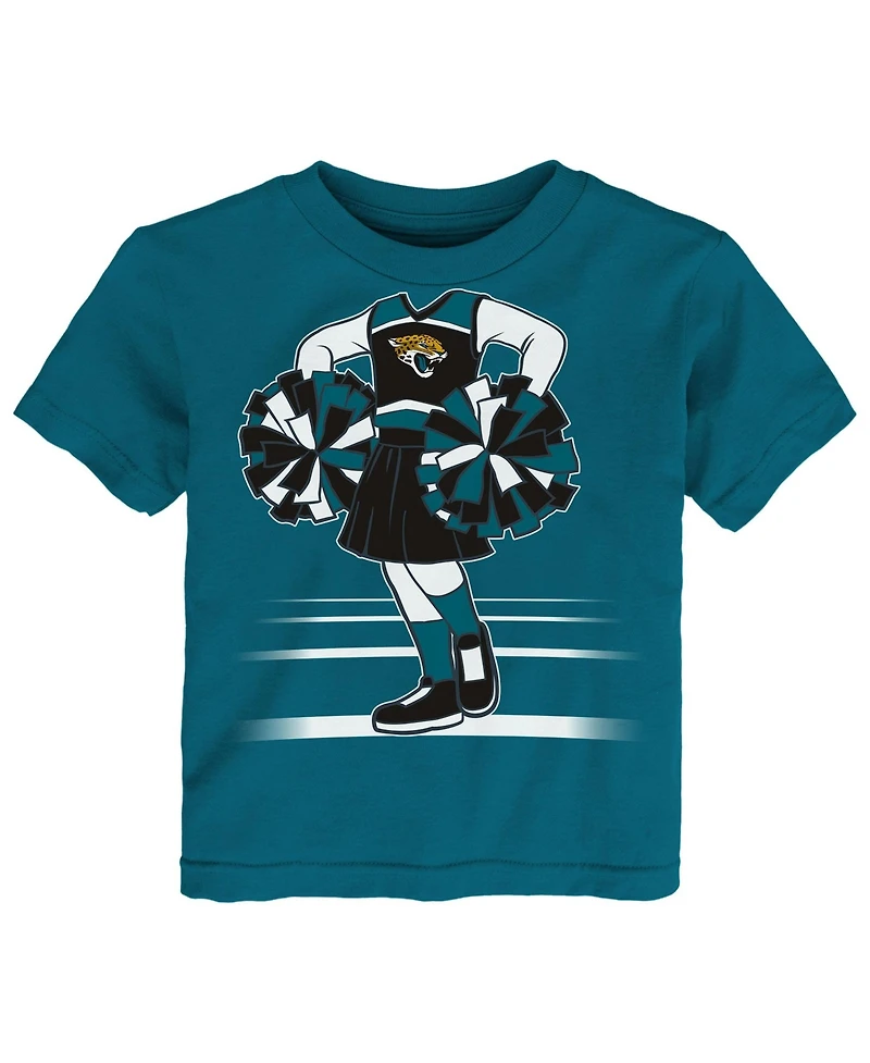 Outerstuff Toddler Girls' 2T-5T Jacksonville Jaguars Short-Sleeve Crewneck T-Shirt