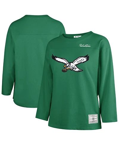 '47 Brand Women's Philadelphia Eagles Game Nod Crewneck Long-Sleeve T-Shirt