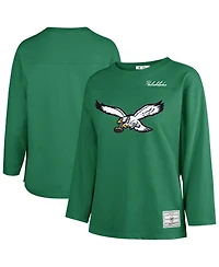 '47 Brand Women's Philadelphia Eagles Game Nod Crewneck Long-Sleeve T-Shirt
