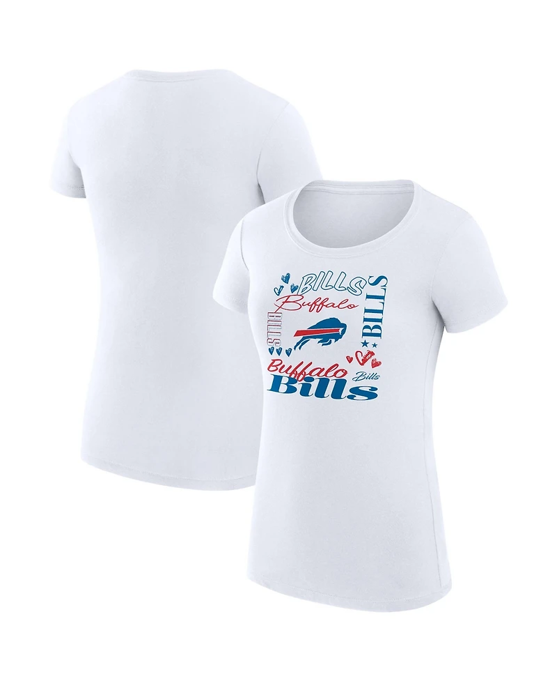 G-iii 4Her by Carl Banks Women's Buffalo Bills Super-Slim Fit Screen-Print Graphic T-Shirt
