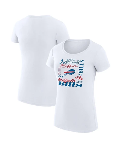 G-iii 4Her by Carl Banks Women's Buffalo Bills Super-Slim Fit Screen-Print Graphic T-Shirt