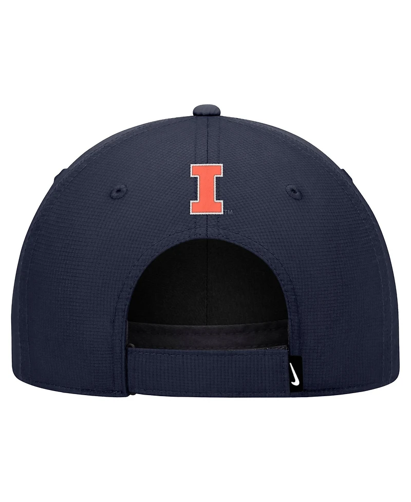 Nike Men's Navy Illinois Fighting Illini 2026 Sideline Ripstop Dri-fit Adjustable Hat