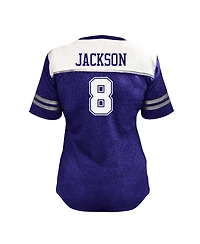 Fanatics Plus Baltimore Ravens Lamar Jackson V-Neck Bling T-Shirt