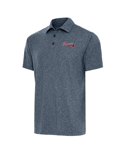 Antigua Men's Atlanta Braves Par Embroidered Graphics Polo Shirt