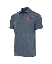 Antigua Men's Atlanta Braves Par Embroidered Graphics Polo Shirt