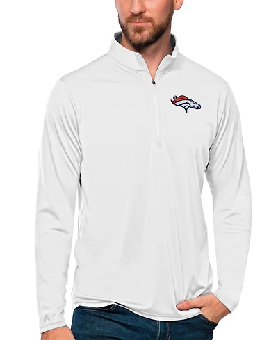 Antigua Men's Denver Broncos Tribute Quarter-Zip Long-Sleeve Pullover