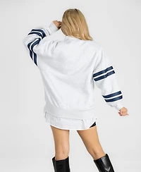 Gameday Couture Women's Dallas Cowboys Stadium Stripes Oversized Fleece Sweatshirt