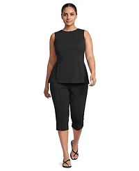 Lands' End Plus Sleeveless Peplum Top