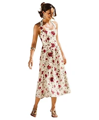 Cupshe Women's Party Time Floral Maxi Square-Neck Dress