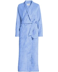Lands' End Women's Cozy Plush Long Wrap Robe