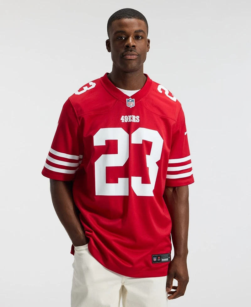 Men's Nike Christian McCaffrey Scarlet San Francisco 49ers Game Player Jersey