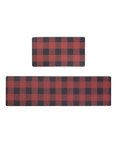 Eddie Bauer Buffalo Check Non-Slip 2-Piece Kitchen Mat Set